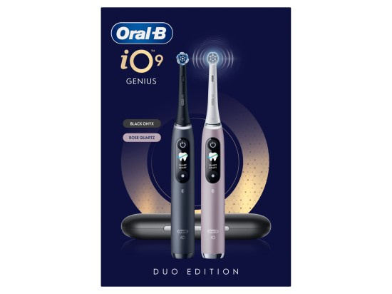 Oral B iO9 elektrický zubní kartáček DUO Black Onyx & Rose Quartz 2 ks