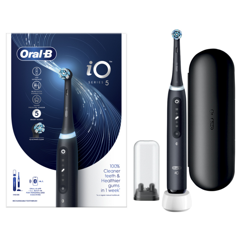 Oral B iO5 elektrický zubní kartáček s pouzdrem Matt Black