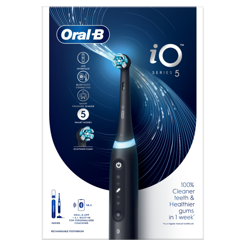 Oral B iO5 elektrický zubní kartáček s pouzdrem Matt Black