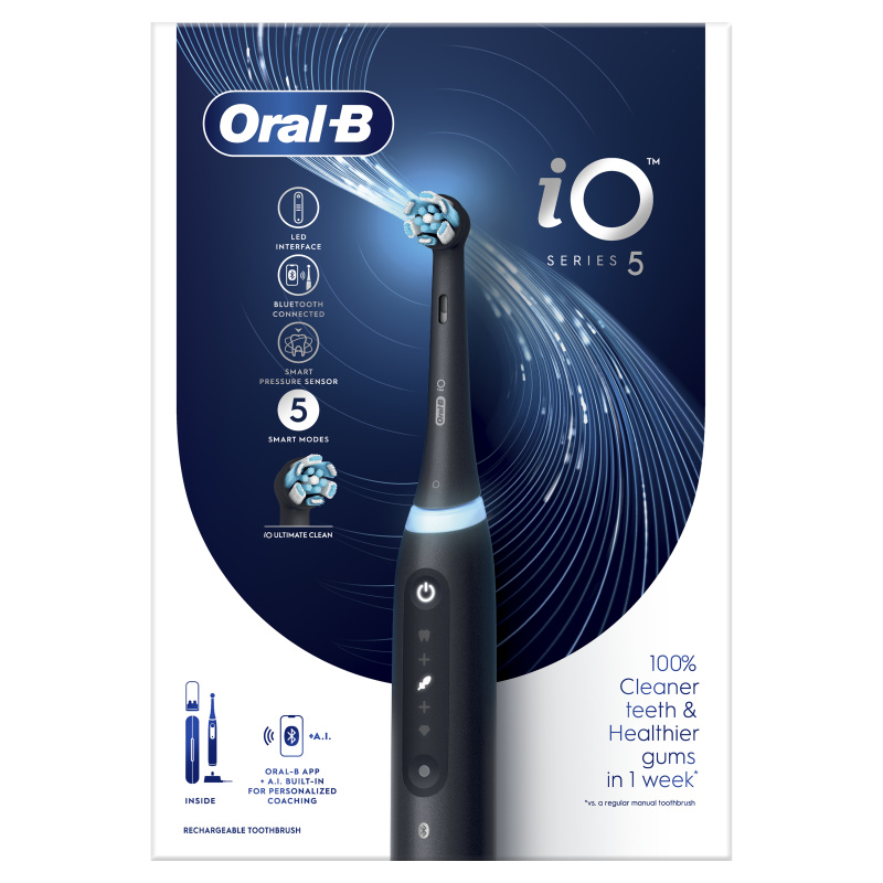 Oral B iO5 elektrický zubní kartáček s pouzdrem Matt Black