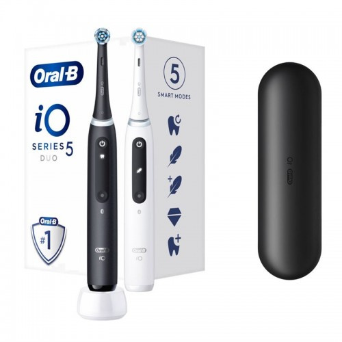 Oral B iO5 elektrický zubní kartáček s pouzdrem DUO Black & White 2 ks