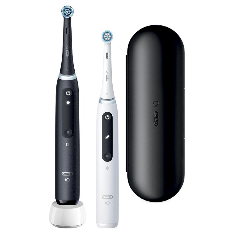 Oral B iO5 elektrický zubní kartáček s pouzdrem DUO Black & White 2 ks