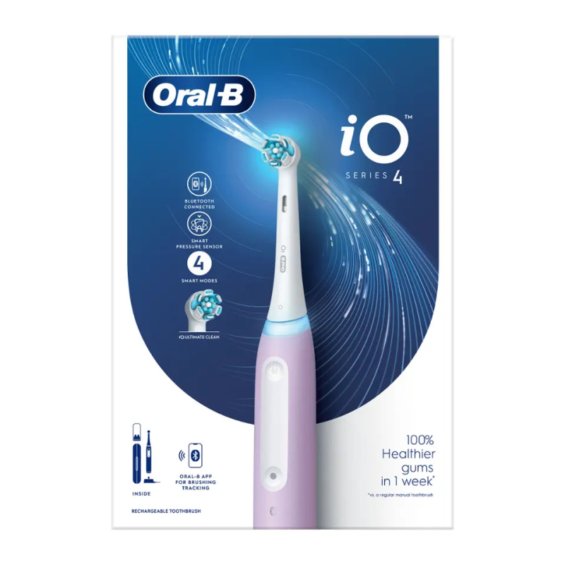 Oral B iO4 elektrický zubní kartáček s pouzdrem Lavender 1 ks