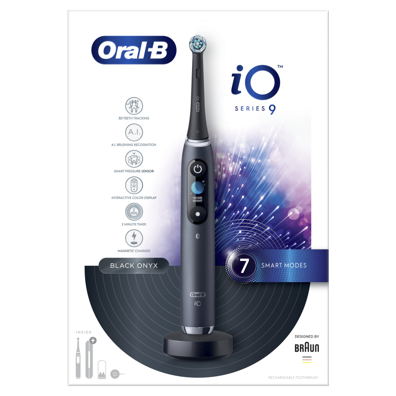 Oral B iO9 elektrický zubní kartáček Black 1 ks