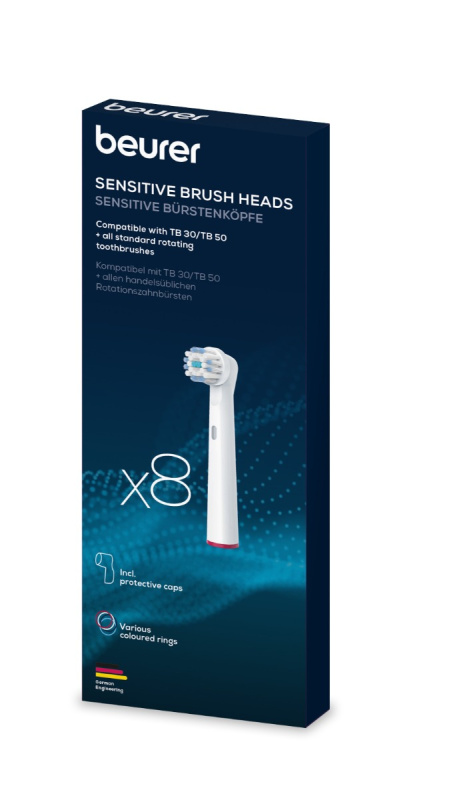 BEURER TB8 Sensitive náhradní hlavice pro zubní kartáček for Beurer TB30/50 8 ks