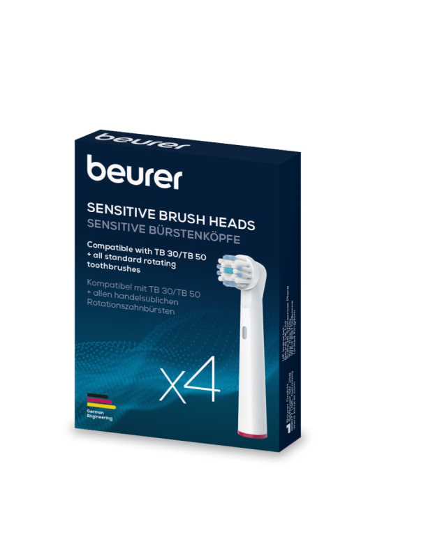 BEURER TB4 Sensitive náhradní hlavice pro zubní kartáček for Beurer TB30/50 4 ks