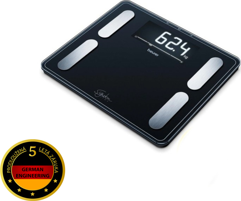 BEURER BF 410 - Diagnostická osobní váha BLACK / 5 letá záruka