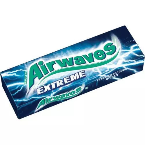 Wrigley's Airwaves Extreme Žvýkačky bez cukru se silnou příchutí mentolu a eukalyptu