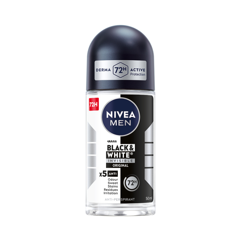 NIVEA Men Invisible for B&W Power Kuličkový antiperspirant pro muže 50 ml