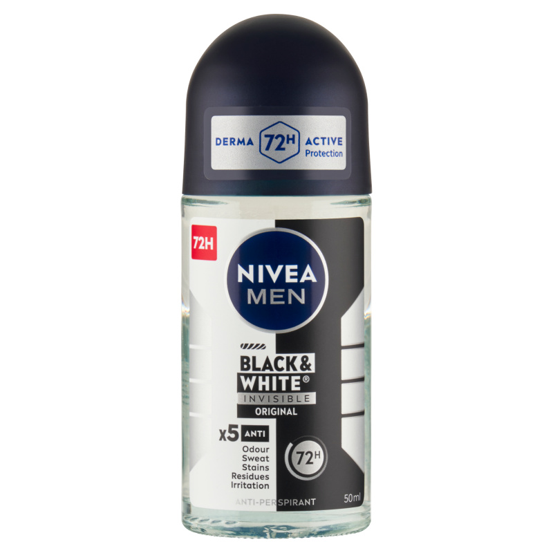 NIVEA Men Invisible for B&W Power Kuličkový antiperspirant pro muže 50 ml