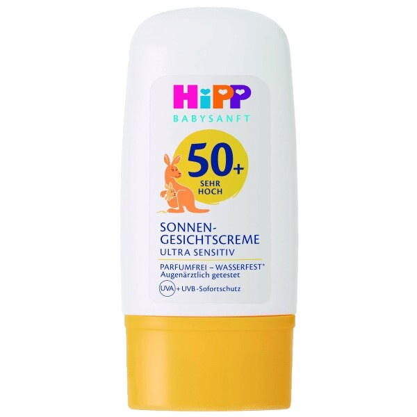 HiPP Babysanft ochranný krém na obličej proti slunci SPF 50+