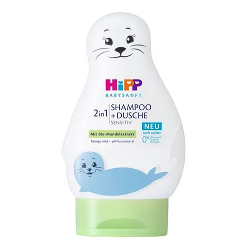 Hipp Babysanft Sensitive dětský šampon na tělo a vlasy Seal 200 ml