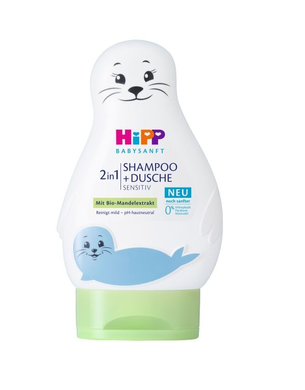 Hipp Babysanft Sensitive dětský šampon na tělo a vlasy Seal 200 ml