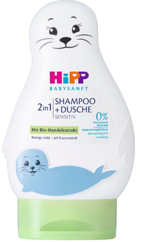 Hipp Babysanft Sensitive dětský šampon na tělo a vlasy Seal 200 ml
