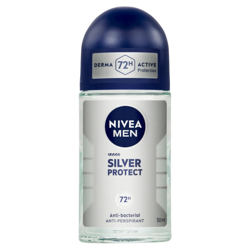 NIVEA MEN Silver Protect kuličkový antiperspirant pro muže 50 ml