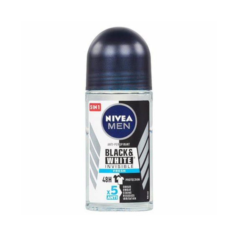 NIVEA MEN Invisible Black & White kuličkový antiperspirant pro muže 50 ml