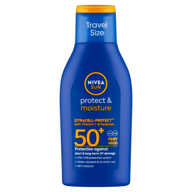 NIVEA SUN Protect & Moisture hydratační mléko na opalování SPF 50+ 100 ml