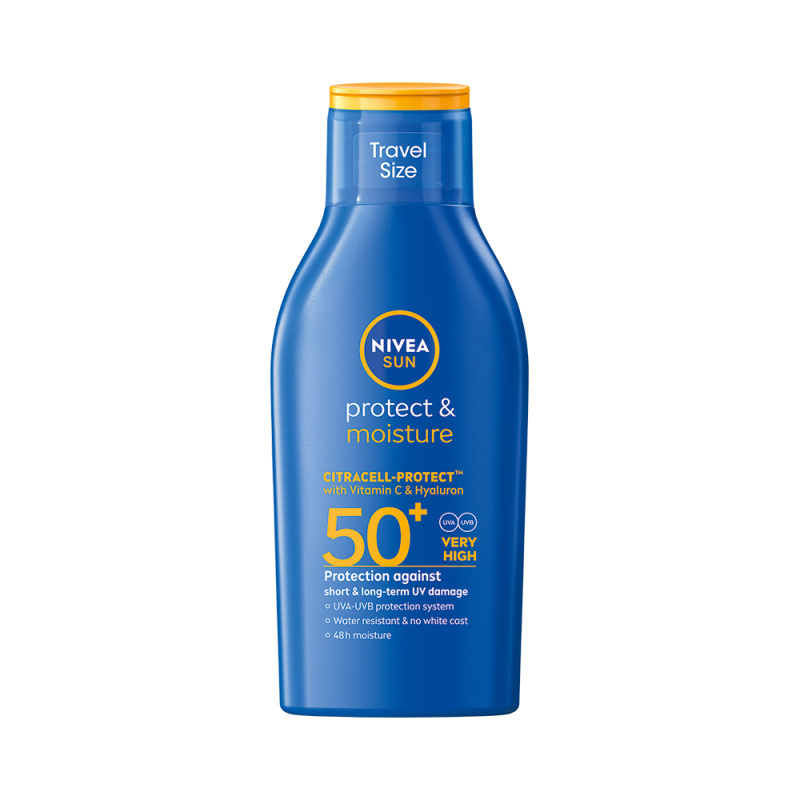 NIVEA SUN Protect & Moisture hydratační mléko na opalování SPF 50+ 100 ml