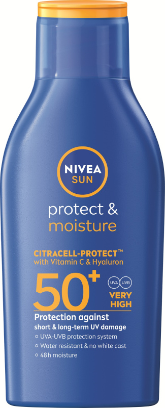 NIVEA SUN Protect & Moisture hydratační mléko na opalování SPF 50+ 100 ml