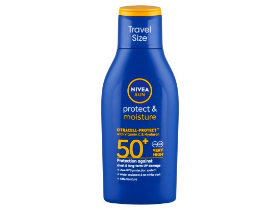 NIVEA SUN Protect & Moisture hydratační mléko na opalování SPF 50+ 100 ml