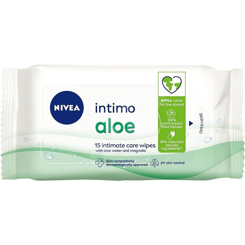 Nivea Intimo Aloe ubrousky pro intimní hygienu 15 ks