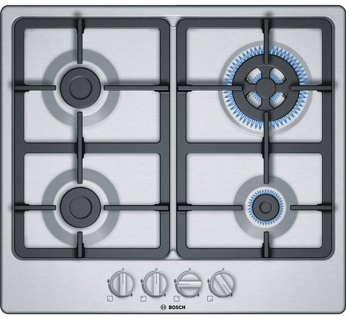 Plynová varná deska Bosch Serie 4 PGH6B5B90 / 7800 W / 56 cm / 4 varné zóny / nerez Varianta: ivi1