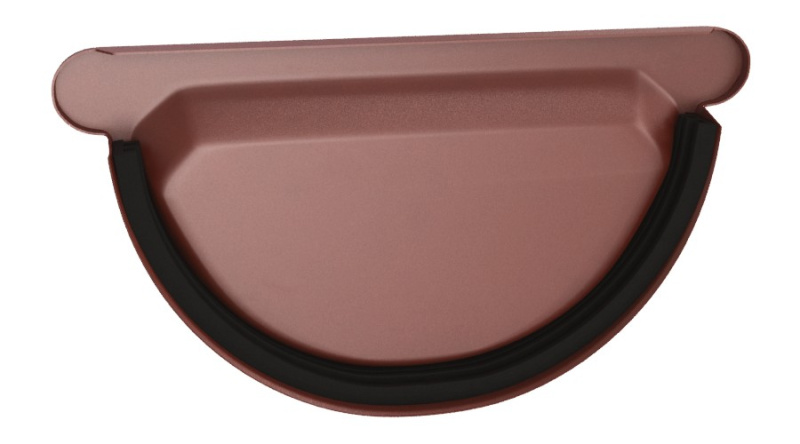 Čelo žlabu s těsněním DEKRAIN ROBUST 330 RAL 3009 ocelově červená