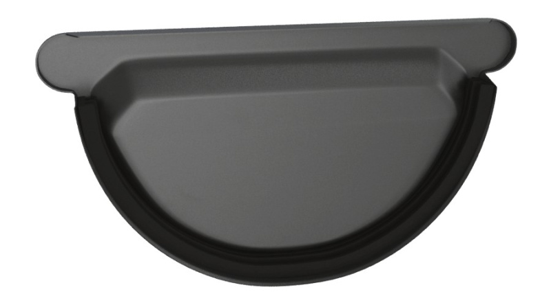 Čelo žlabu s těsněním DEKRAIN ROBUST 280 RAL 9005 černá