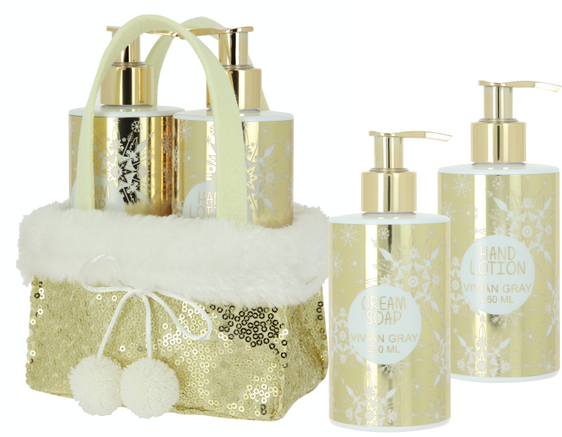 Vivian Gray Golden Glitters Vanilla & Patchouli dárková sada na ruce