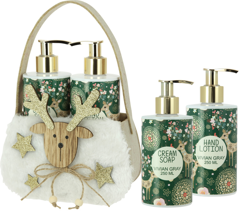 Vivian Gray Natural Christmas Green Tea & Citrus dárková sada na ruce