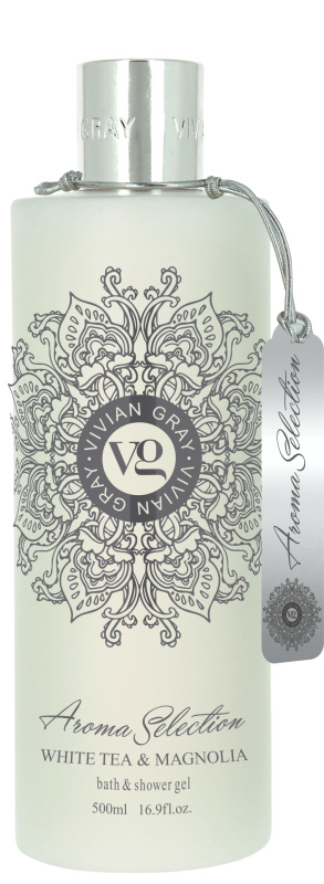 Vivian Gray Aroma Selection White Tea & Magnolia sprchový a koupelový gel 500 ml