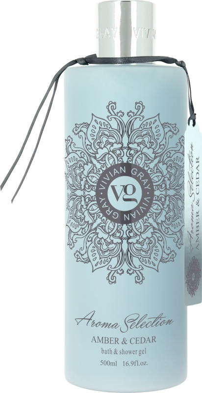 Vivian Gray Aroma Selection Amber & Cedar sprchový a koupelový gel 500 ml