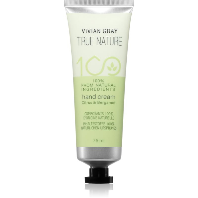 Vivian Gray True Nature Citrus & Bergamot hydratační krém na ruce 75 ml