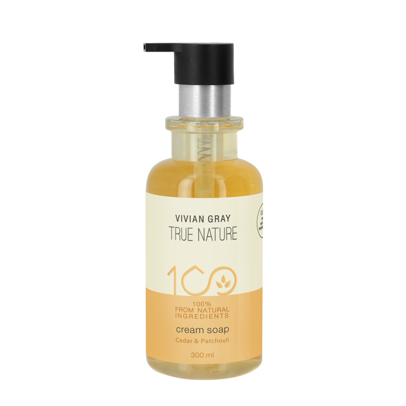 Vivian Gray True Nature Cedar & Patchouli vyživující krémové mýdlo 300 ml
