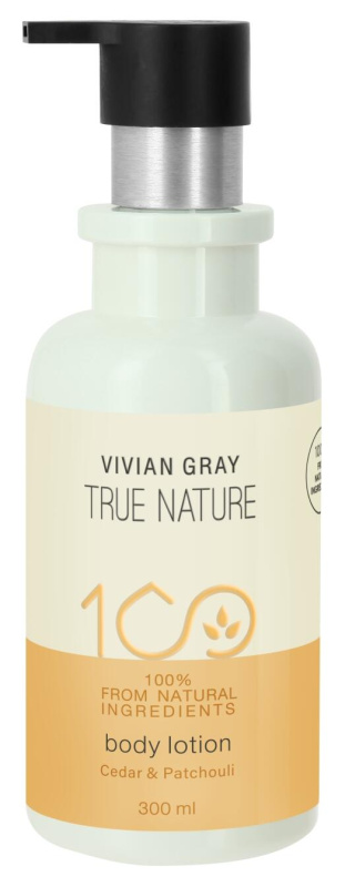 Vivian Gray True Nature Cedar & Patchouli vyživující tělové mléko 300 ml