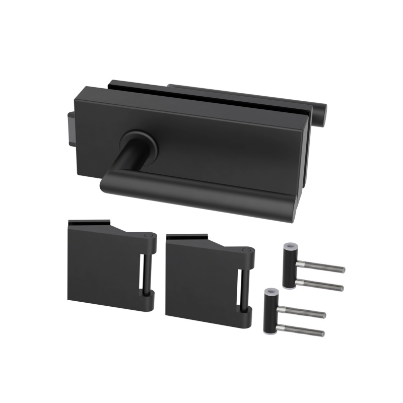 Novadoors Sada dveřního kování SKS 61 Nova 297 černá, pro skleněné dveře