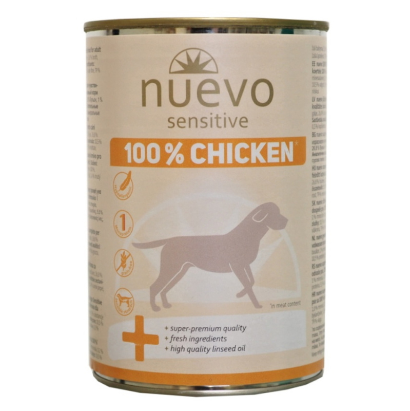 Nuevo pes Sensitive Kuřecí Monoprotein konz.  400g