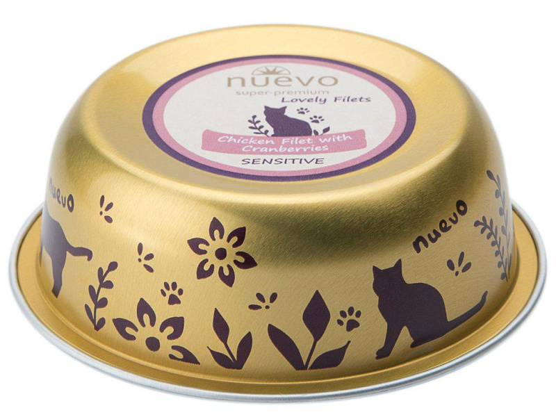 Nuevo Cat Vanička Sensitive 85g - Kuřecí a Brusinky
