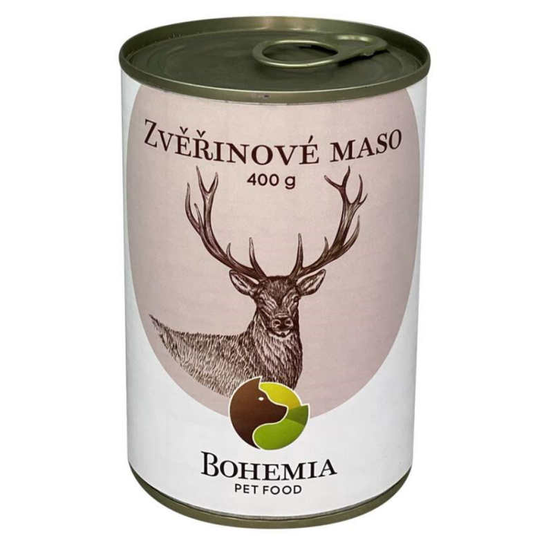 Bohemia Pet Food BOHEMIA Zvěřinové maso ve vlastní šťávě 400g