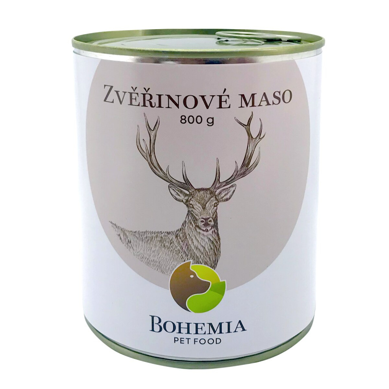 Bohemia Pet Food BOHEMIA Zvěřinové maso ve vlastní šťávě 800g