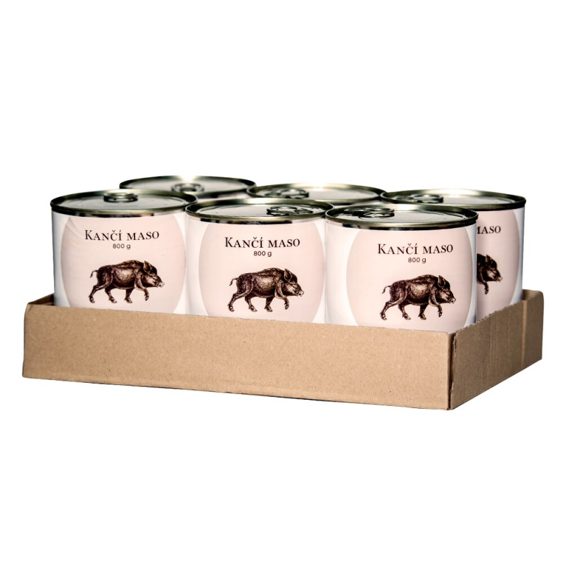Bohemia Pet Food SIX PACK BOHEMIA Kančí maso ve vlastní šťávě 800g