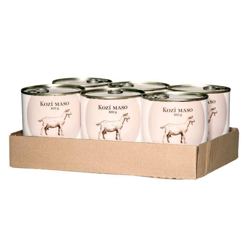 Bohemia Pet Food SIX PACK BOHEMIA Kozí maso ve vlastní šťávě 800g