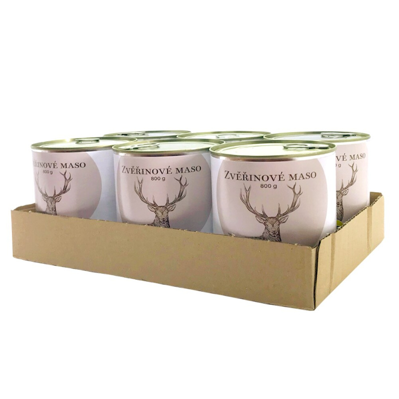 Bohemia Pet Food SIX PACK BOHEMIA Zvěřinové maso ve vlastní šťávě 800g