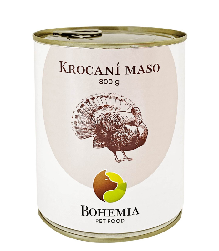Bohemia Pet Food BOHEMIA Krocaní maso ve vlastní šťávě 800g