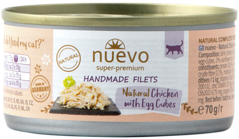 Nuevo kočka Handmade kuře s vejcem konz. 70 g