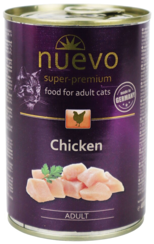 Nuevo kočka adult Kuře konz. 400 g