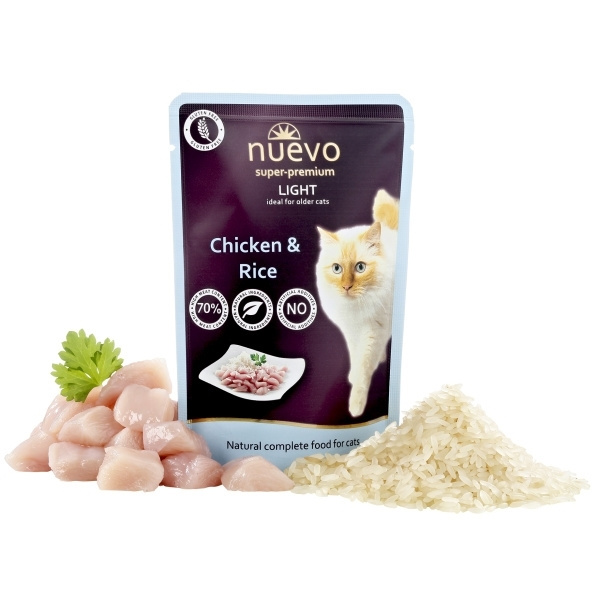 Nuevo kočka Light kuřecí s rýží kapsa 85 g
