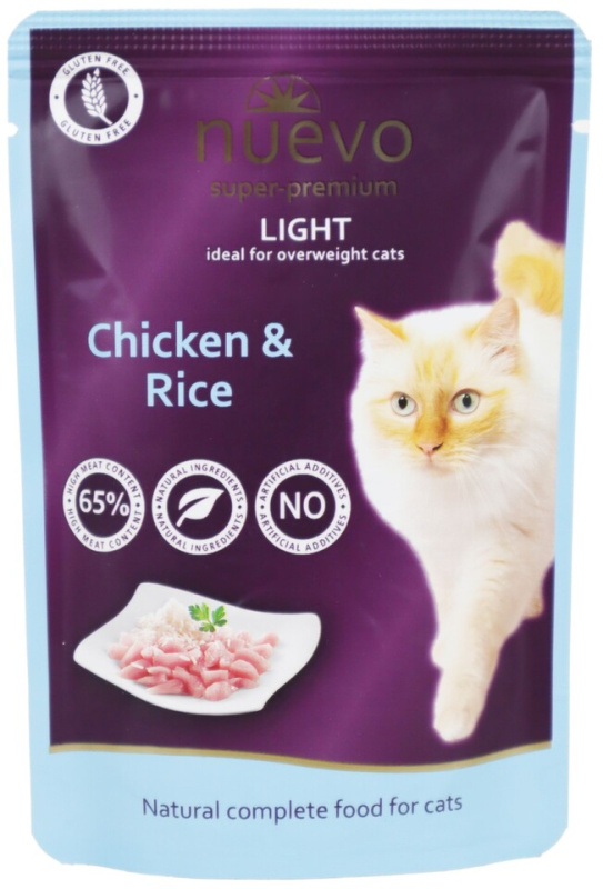 Nuevo kočka Light kuřecí s rýží kapsa 85 g