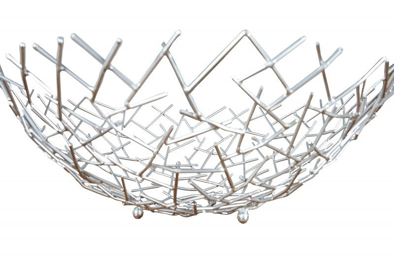 INVICTA INTERIOR Mísa Na Ovoce Structure Silver