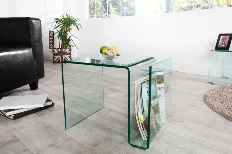 INVICTA INTERIOR Konferenční stolek VITRO 50cm - tvrzené sklo